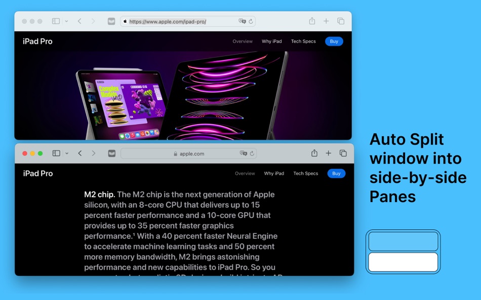 #3. Split Screen for Safari (macOS) Podle: 缤 黄