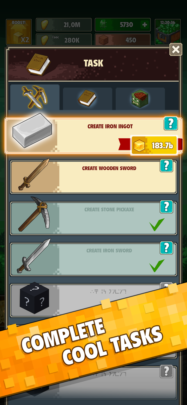 Minetap 3D: Idle-Merge RPG screenshot 5