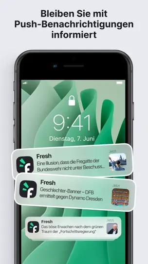 Screenshot von Aktuelle Nachrichten－fresh 24! auf dem iPhone 7
