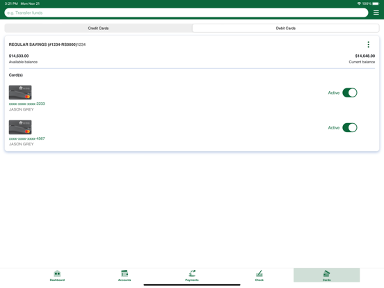Great Meadow FCU Mobile iPad screenshot 6 - Finance app