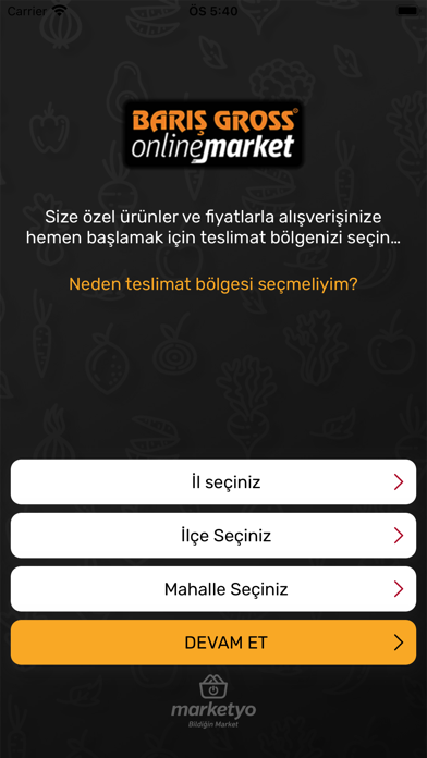 Barış Gross Market Screenshot