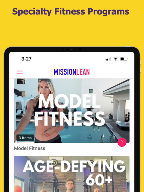 Mission Lean Workouts At Home iPad screenshot 5 - Health & Fitness app