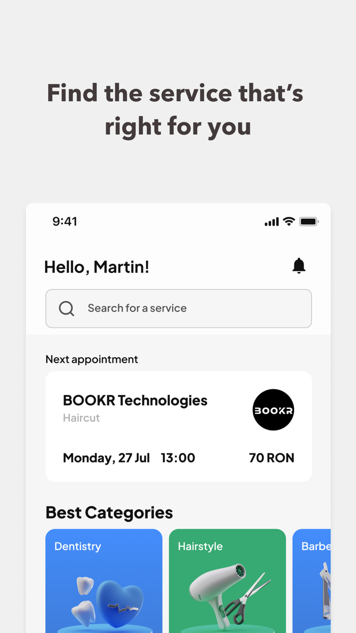 BOOKR online booking app