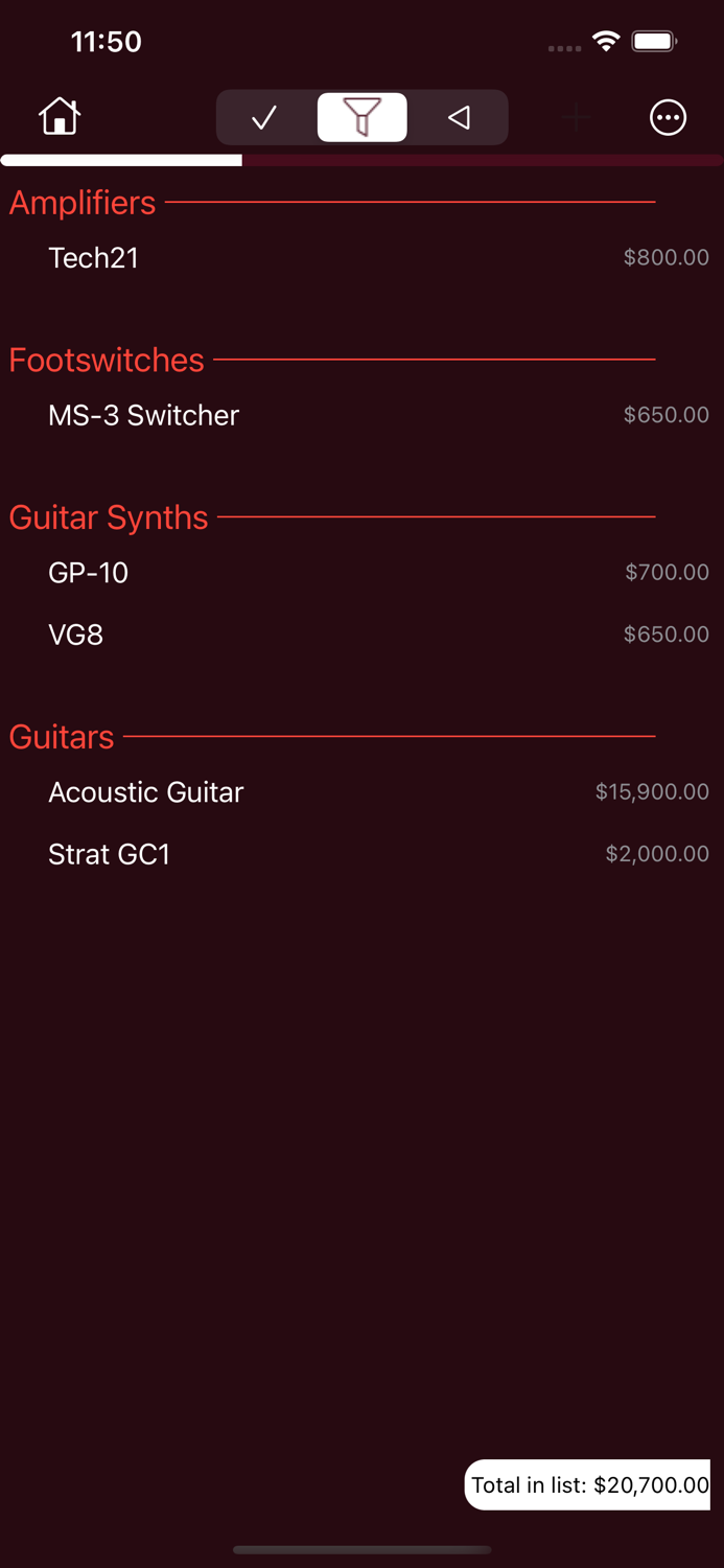 GigBag Gear Checklist Manager