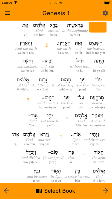 Interlinear Bible Screenshot