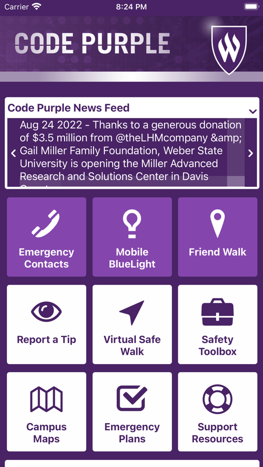 #1. WSU Code Purple (iOS) 由: Weber State Univ.