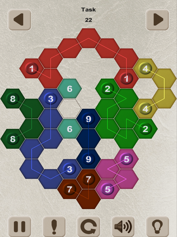 Color Lines. Hexagon