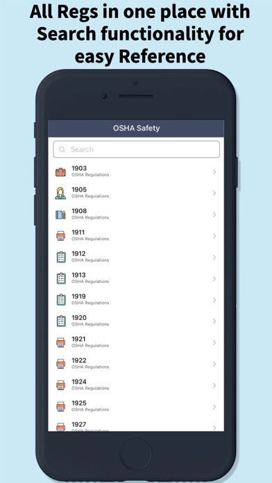 OSHA Safety Regulations Screenshot
