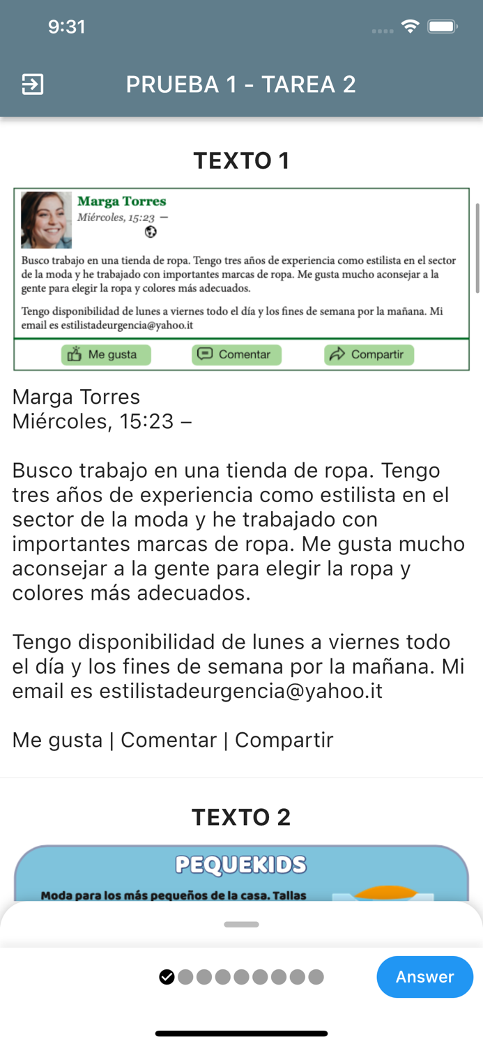 DELE A2 Spanish Examen1