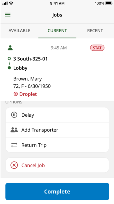 MEDITECH Expanse Transport Screenshot