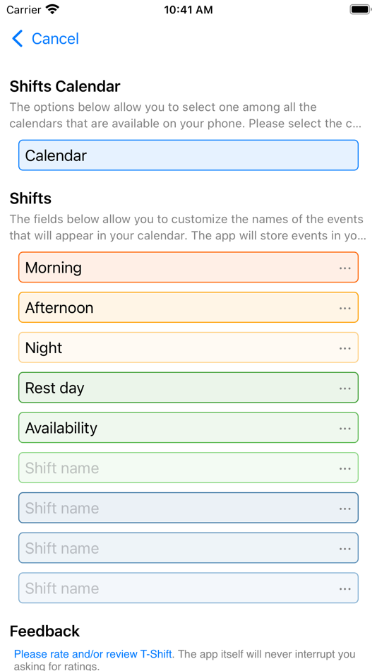 #3. T-Shifts (iOS) 由: Roberto Esposito