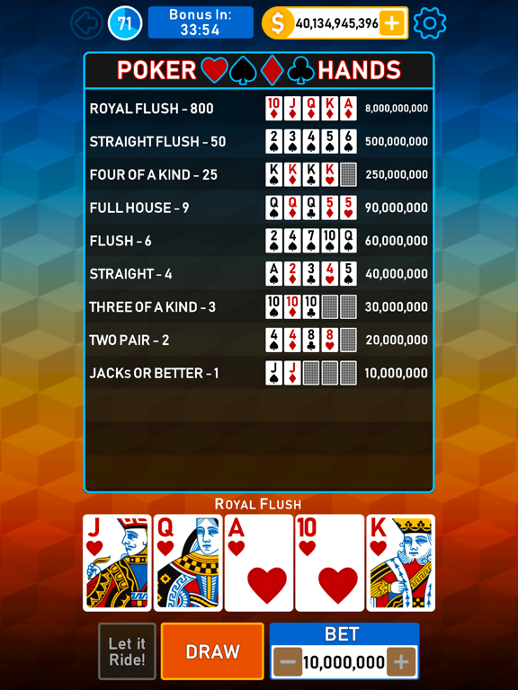 Screenshot #6 pour Video Poker Multi Bonus