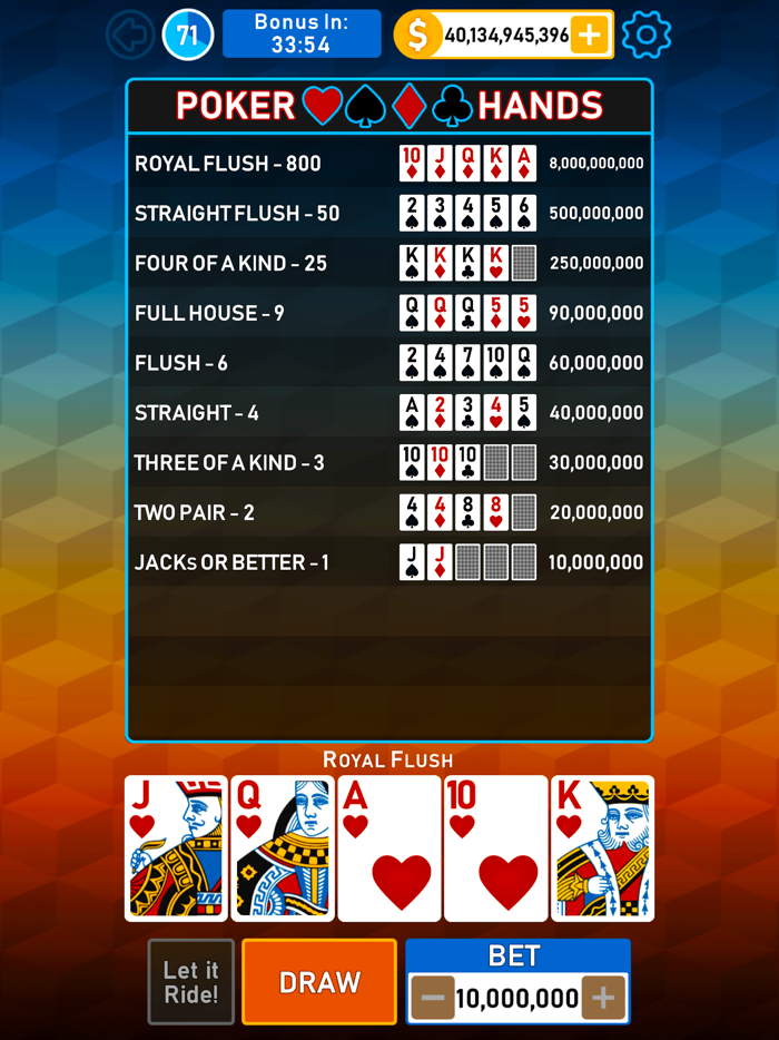 Video Poker Multi Bonus