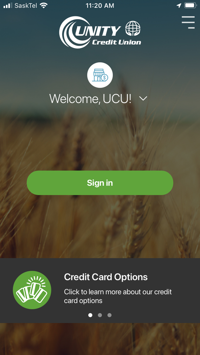 Unity Credit Union Mobile App