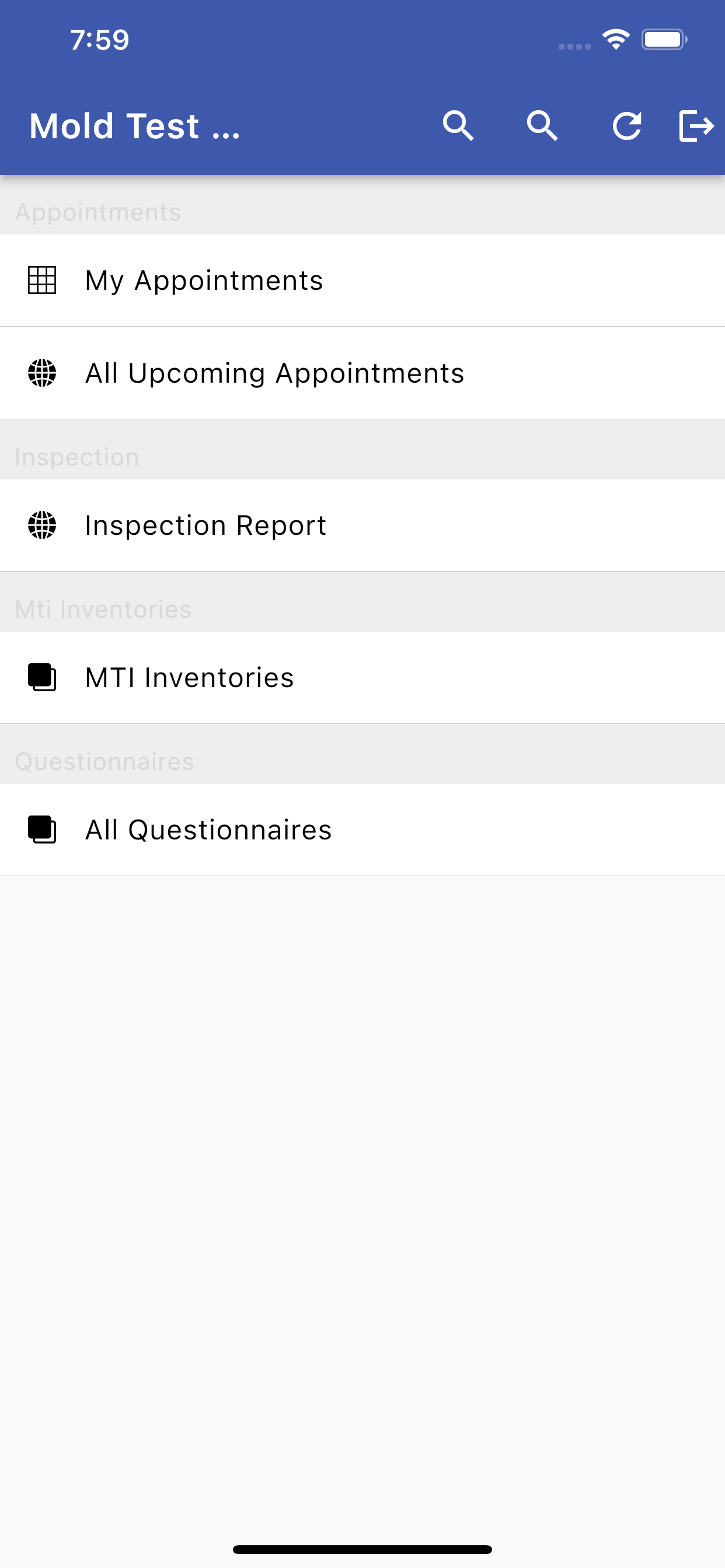 Mold Test Company Portal