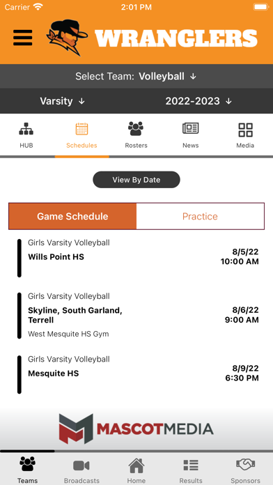 Mesquite ISD Athletics Screenshot