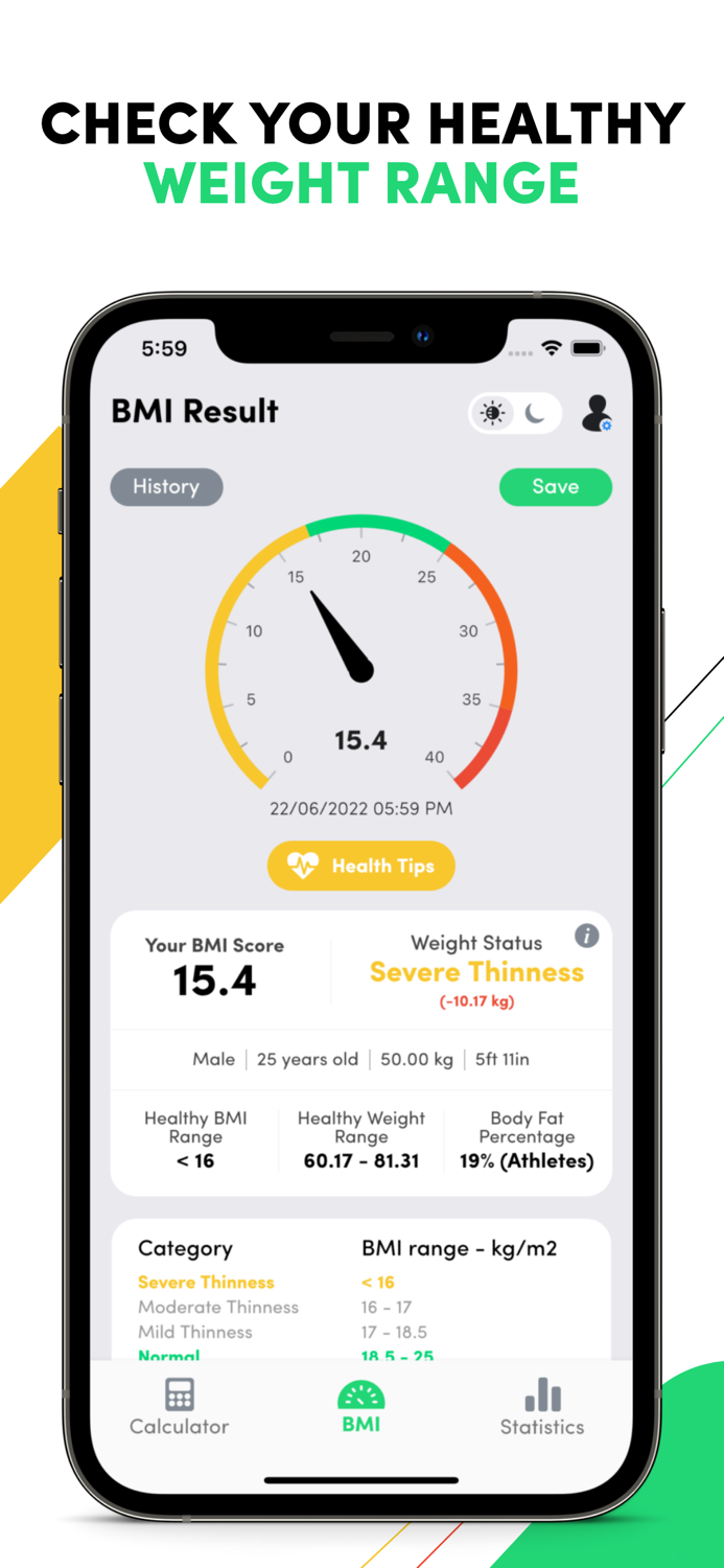 BMI Calculator - Height Weight