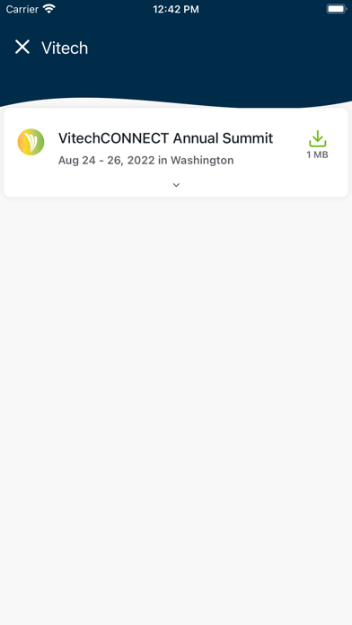 Vitech Events Screenshot