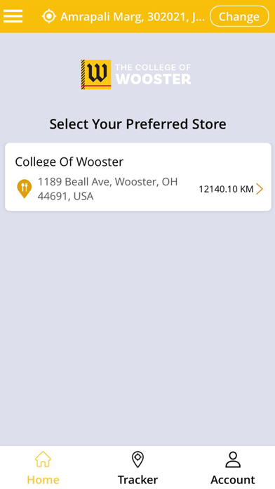 Wooster Campus Dining Screenshot
