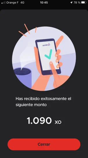 Capture d'écran de XO Comercios sur iPhone 3