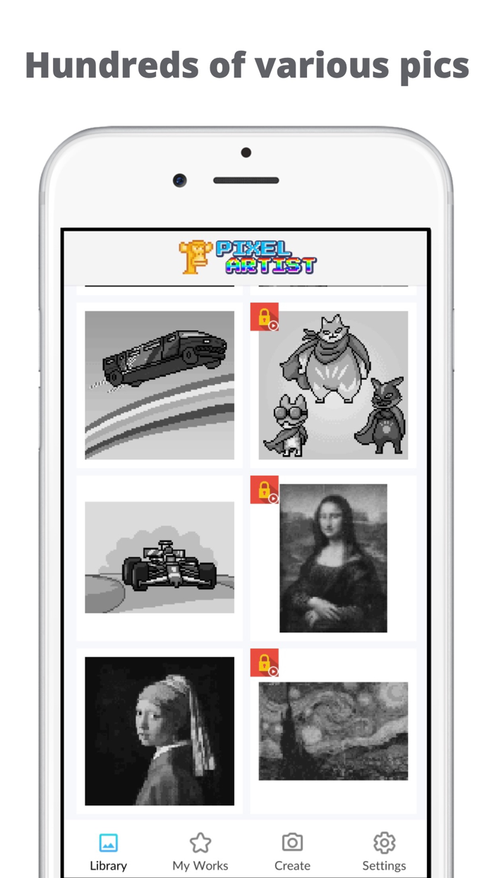 Pixel by number Color art game