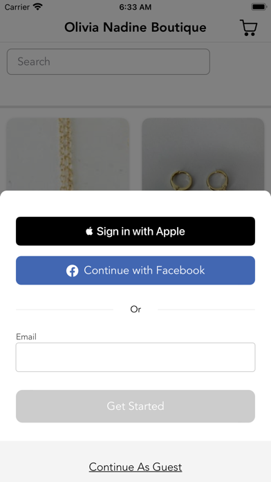 Olivia Nadine Boutique Screenshot
