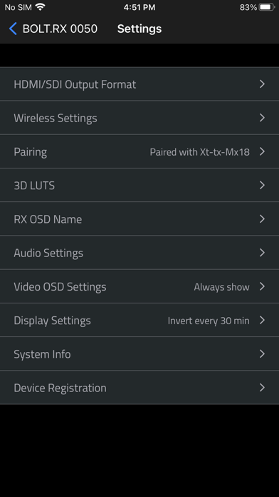 Teradek Bolt Screenshot