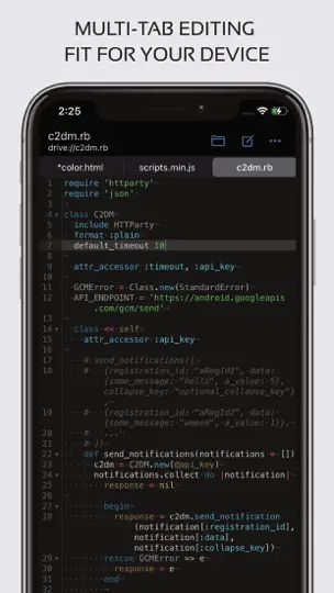Capture d'écran de Code Editor - Éditeur De Code sur iPhone 3