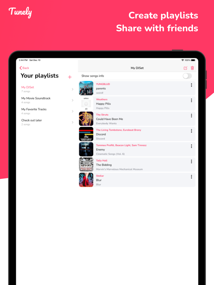 Tunely – Song and Music Finder