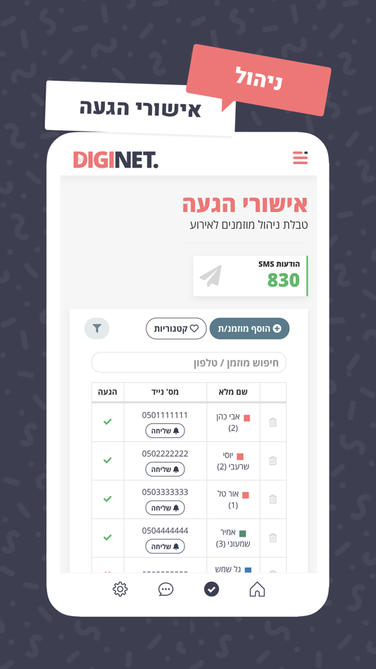 #4. DIGINET - אישורי הגעה לאירוע (iOS) By: DIGINET PLATFORMS LTD