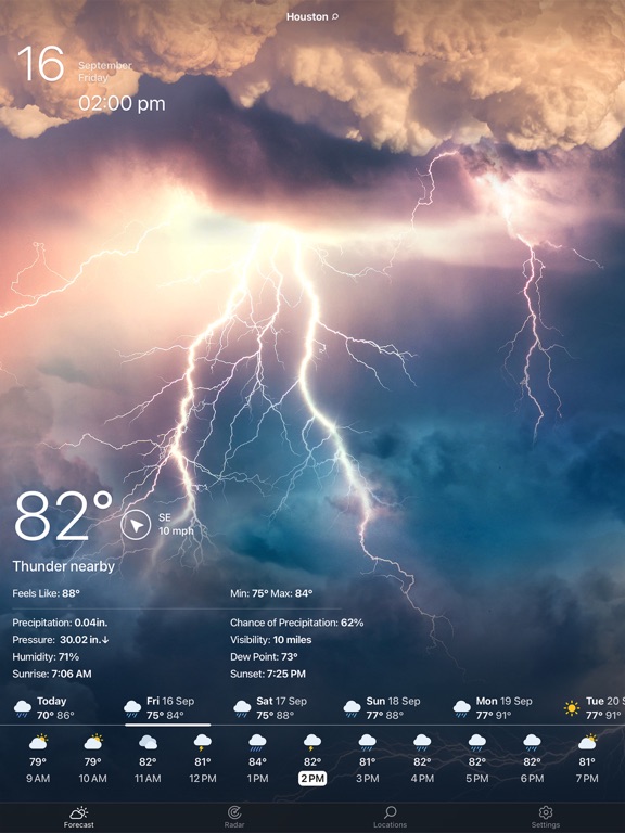 Screenshot #2 for Weather Live° - Local Forecast