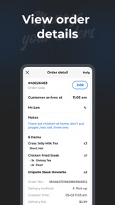 Hungrypanda for restaurant screenshot