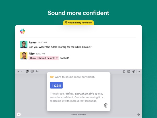 Grammarly: AI Writing Keyboard iPad app afbeelding 6
