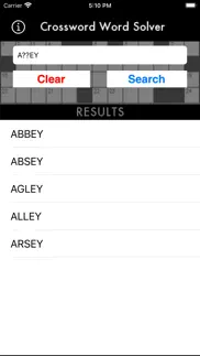 crossword word solver iphone screenshot 1
