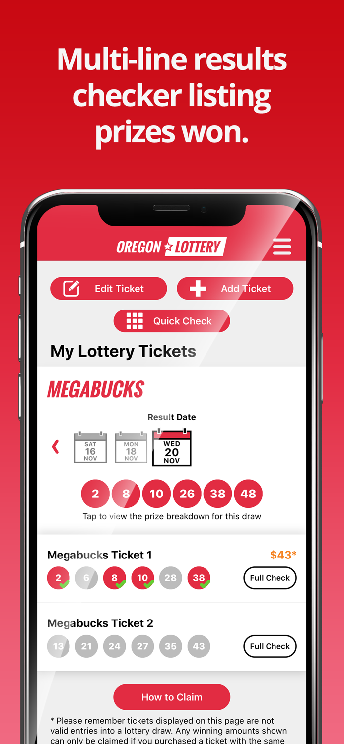 Oregon Lottery Numbers