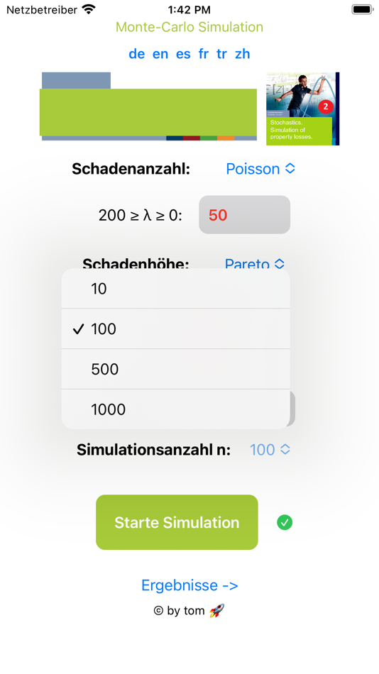 #9. Actuarial Simulation 2-base (iOS) 由: Thomas Schmidt