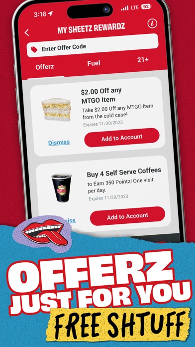 Sheetz Food Delivery & Rewards Screenshot