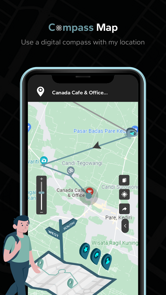 #4. MapCompass : Compass with Maps (iOS) 由: Bhavik Savaliya