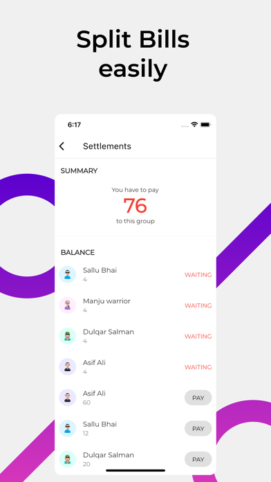 Divid app - Split your bills Screenshot