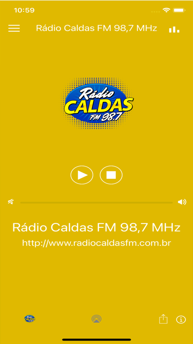 Rádio Caldas FM 98,7 MHz Screenshot