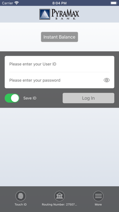 PyraMax Bank Mobile Banking Screenshot