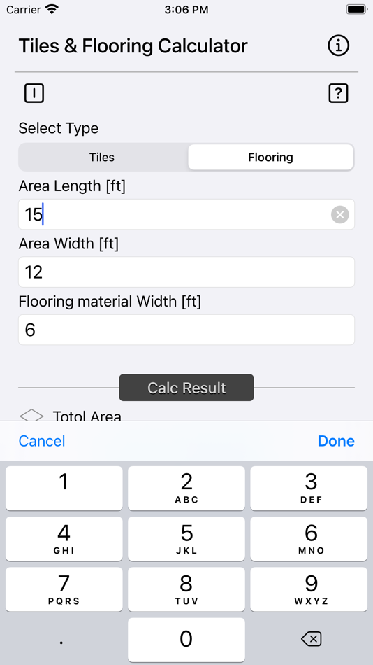 #8. Tiles and Flooring Calculator (iOS) By: Heng Jia Liang