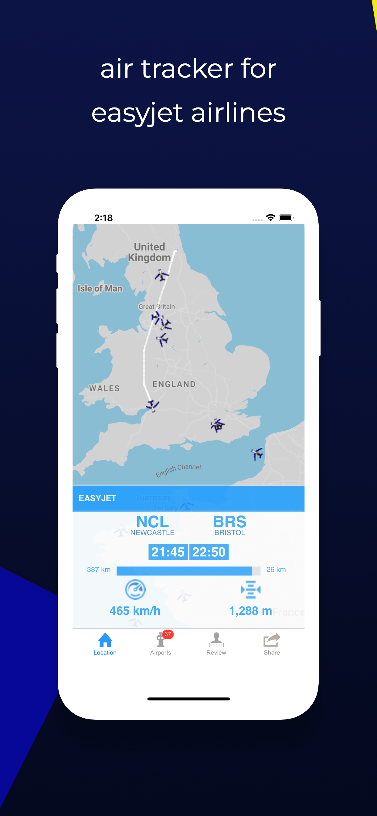 Tracker for Easyjet