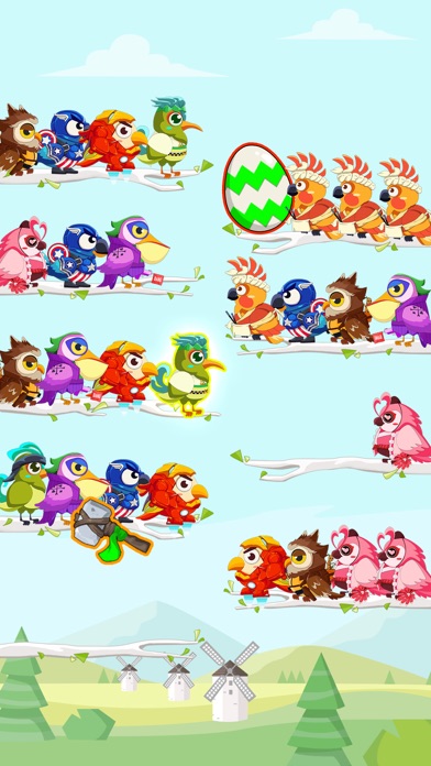 Bird Sort Color Puzzle Game Screenshot