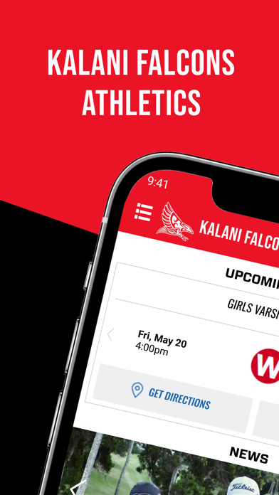Kalani Falcons Athletics Screenshot