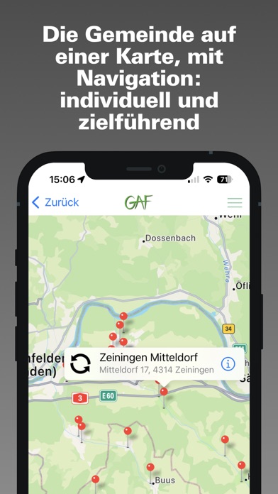 GAF Recyclingkalender Screenshot