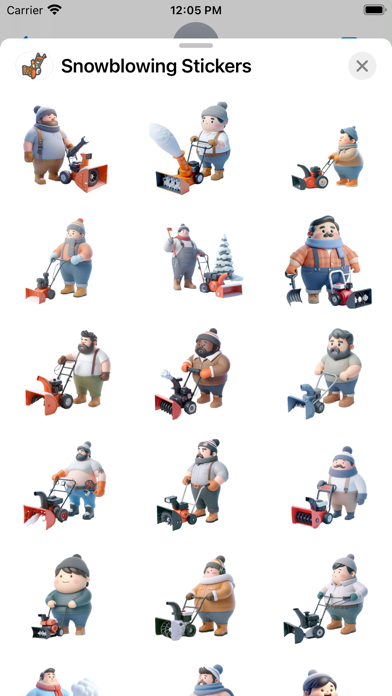 Screenshot #1 pour Snowblowing Stickers