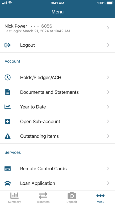 SEG Federal Credit Union Screenshot