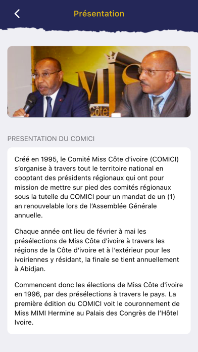 Miss Côte d'ivoire Screenshot