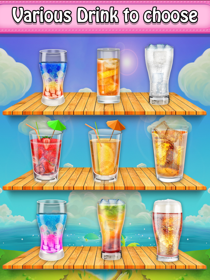 Fruit juice drinking fun